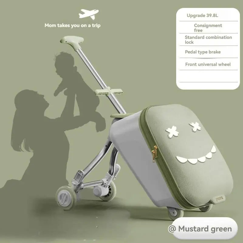 Trolley Cavalcabile Cartoon per Bambini – Valigia 20" Pieghevole