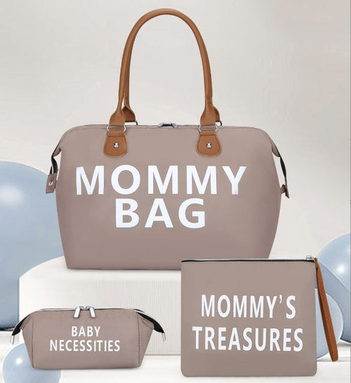 Set Borsa Mamma 3 Pezzi – Tracolla, Tote e Pochette Asciutto/Bagnato