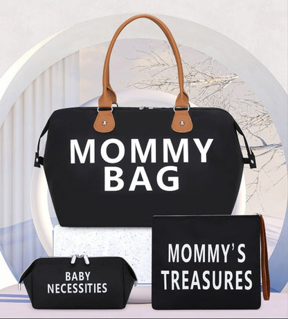 Set Borsa Mamma 3 Pezzi – Tracolla, Tote e Pochette Asciutto/Bagnato